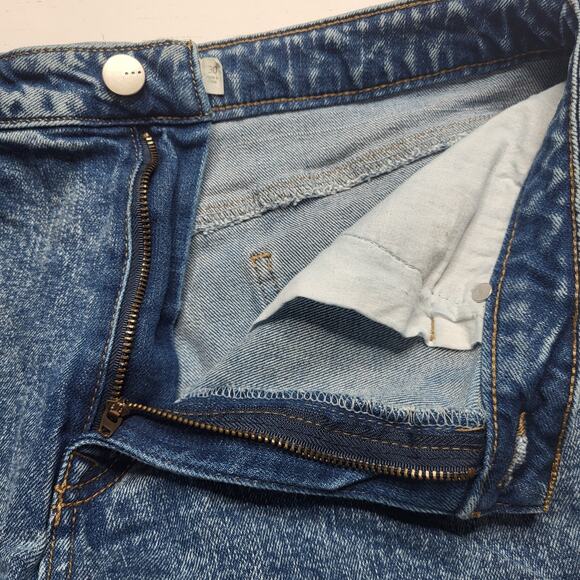 Tgla Francesca's Acid Wash Denim Jean Shorts Fixed Roll Hem Y2K 90s Size 30 - Picture 3 of 8